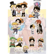 Anime Fan Peripheral One Piece Demon Slayer Bean Ding Handbook Suitcase Sticker