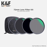 K&F KNF Concept 72mm 4 in 1 Filter Kit ND4 ND8 ND64 ND1000 with Case Filter Original