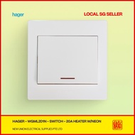[SG LOCAL SELLER] HAGER MUSE WGML2D1N 1G 20A DP Switch with Heater Neon