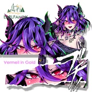 EARLFAMILY 13cm Ahegao Vermeil Fanart Car Sticker Anime Vermeil In Gold Waifu Sketch Decal Cartoon P