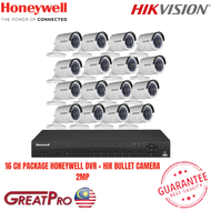 HIKVISION CCTV OUTDOOR 2MP PACKAGE HONEYWELL DVR 16 CHANNEL SET FULL HD-GREATPRO