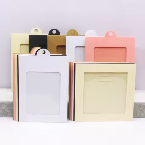 10 pcs 13.5x11.5/14x10/12.5x12.5 cm Multi-Color Earring Necklace Box, Gift Packaging Box