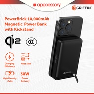 [CCC Certified] Griffin Qi2 PowerBrick 10,000mAh Magnetic Wireless Power Bank with Kickstand