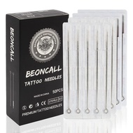 Tattoo Needles Set, Beoncall 50Pcs Tattoo Machine Needles Mixed Size 3RL 5RL 7RL 9RL 3RS 5RS 7RS 9RS
