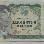 Uang Kuno 500 Rupiah Sudirman Tahun 1968