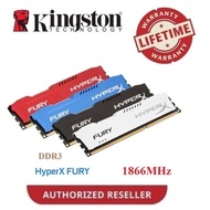 [USED Ready Stock] Kingston HyperX FURY 4GB 8GB DDR3 1600Mhz /DDR4 8GB 2400Mhz  RAM Desktop Memory