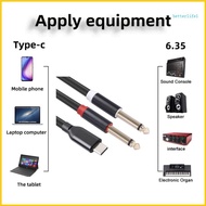 BTM Professional USB C to 6 35mm 1 4inch TRS Cable for Headphone Laptops Phones Tablets Mixing Conso