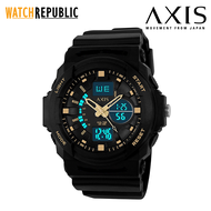 AXIS Sports Black Rubber Watch For Men AP1346-0216