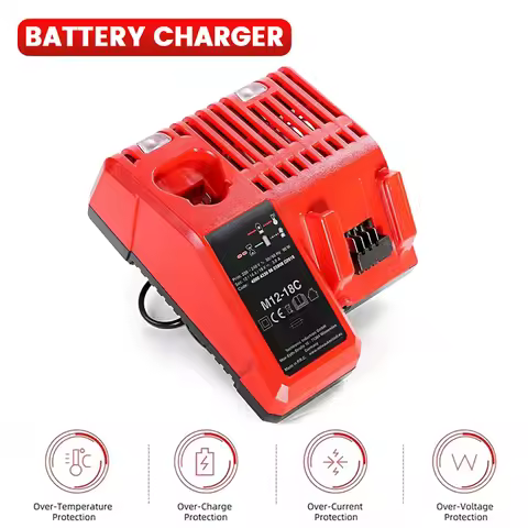Professional M12-18C Li-ion Battery Charger for Milwaukee 12 V 14.4V 18V C1418C 48-11-1815/1828/1840