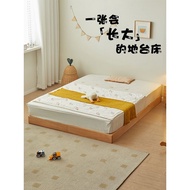 Exclusive Pick Montessori Platform Bed Beech Floor Bed Solid Wood Bedsideless Tatami Single Crib Boy