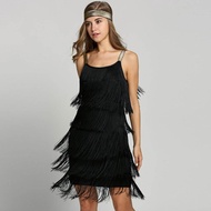 Vintage Vestidos 1920s Flapper Girl Fancy Dress Great Gatsby Dress Costumes Slash Neck Strappy Fring