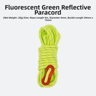 Windproof Reflective Adjustable 4mm Rope 4m