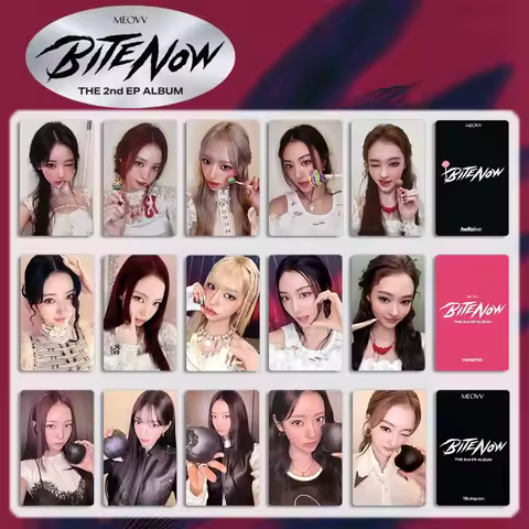 5PCS Korean Girls Group MEOVV New Album "BITE NOW" HD Small Cards SOOIN GAWON ANNA NARIN ELLA High Q