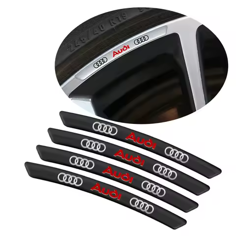 4pcs Car Emblem Wheels Rims Stickers Auto Styling Decor Accessories For Audi SLine Quattro S3 S4 S5 