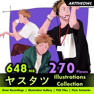 🔥 Digital Illustration Art - ヤスタツ 🔥 Anime Figure | CG Art Digital Drawing Book | Smart Drawing Table