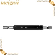 MEIGUII Double Ends Thread Gauge, M5x0.8 Steel Material Thread Plug Gauge, Durable Black 6H Toleranc