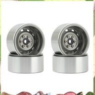 4PCS 1.9Inch Metal Beadlock Wheel Hub Rim for 1/10 RC Crawler Car Titanium