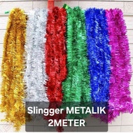 2 meters Colorful Metallic Slingger 9cm wide/ Decoration for parties and events