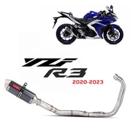 YZF R3 MT03 Motorcycle Exhaust Contact Middle Pipe Slip On For yamaha yzf r3 mt03 mt-03 2020 -2023 E