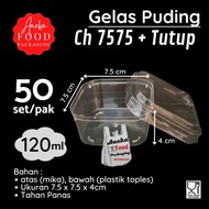 B_SERII PUDDING GLASS SMALL SQUARE PUDDING CUP (CH 7575)