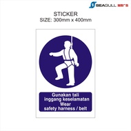 PPE Mandatory Signage Sticker PPE Checklist 300mm x 400mm/ Before Start Working Safety First Utamaka