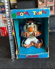 Loomey Tunes 華納樂一通 1994年 旋風狗 Taz 大滋 大嘴怪 存錢罐 玩偶 公仔 腳步有裂痕，看圖8圖