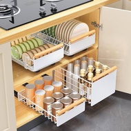 Kitchen Pull-out Rack Dish Storage Rack Cabinet Dish Rack Sink Pull-out Basket Drain Dish Rack Storage Rack Dish Basket