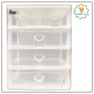 4-Layer Drawer Box 5 Compartments Model CK- 555 (White) Keyway