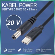 USB Type C to DC Power Cable 5.5x2.5mm CCTV Router Charger 97cm - PA12M
