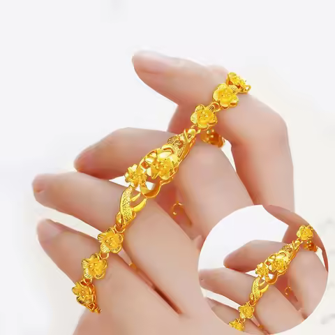 Plated Color 24K Real Gold 18K Women's Bracelet as Right as Rain gold Jewelry Bracelet Bracelet Plat