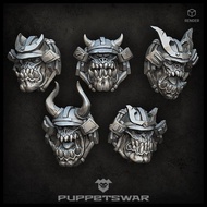 PUPPETSWAR - SAMURAI ORC HEADS