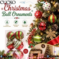 CUCKO Christmas Ball Ornaments, 6cm Plastic Christmas Baubles,  Colorful Christmas Tree Hanging Baub