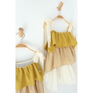 [Real Photo + Designer Goods] Two-Wire Soft linen Dress For Girls 9-25kg