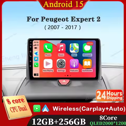 Android 15 For Peugeot Expert 2 G9 2007 - 2017 Car Radio Stereo GPS Navigation Multimedia Video Play