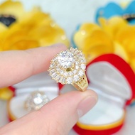Western Red Coin Baget Ring 750