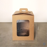 Dry Cake Box 250gr Gable Box 12x12 x15 cm (KRAFT)