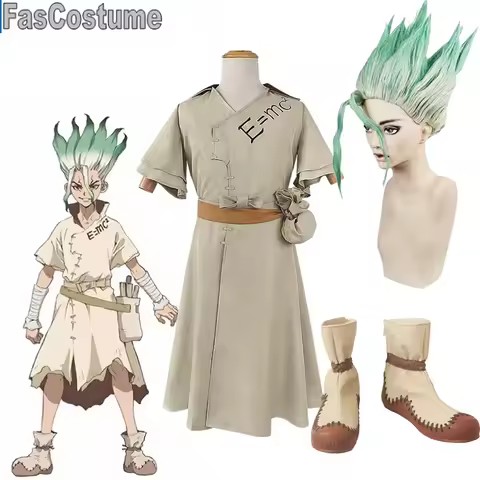 Costume Anime Dr. Stone Senku Ishigami Cosplay Costume Doctor Stone Senku Men Women Uniform Outfit H