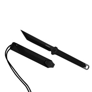 Dune Full Tang Neck Knife (4008X) Compact 3.8” 3Cr13 Stainless Steel Fixed Blade With Black-Oxide Fi