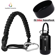 Aqua Flask Accessories 1 Set Aquaflask 64oz Silicone Boot with Paracord Handle for Tumbler Rubber Protector, Protective Bottom Non-Slip Aquaflask Silicone Boot with Paracord Handle Colored Cup Rope Set Aquaflask 64oz Accessories Aquaflask Rubber Cover