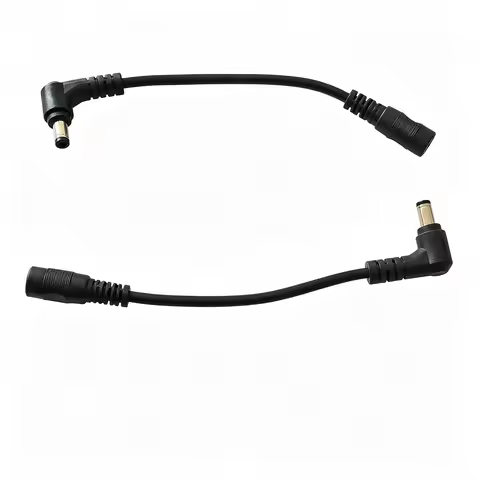 15cm Right Angle DC Power Extension Cable 5.5*2.1mm Male To Female 20AWG For 12V 24V CCTV Camera LED