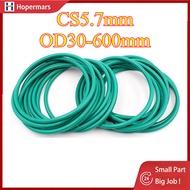 CS5.7mm OD30-600mm Green Gasket Getah Green O-Ring Car Air Cond Washer Set Rubber Grommet Nitrile Ru