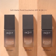IN2IT Soft Matte Fluid Foundation SPF30 PA+++ | Lightweight Oil Control Foundation | 20ml