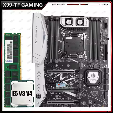 HUANANZHI X99-TF V6.0 Gaming Motherboard LGA2011-3, Support Xeon E5 V3/V4, DDR3&DDR4 RECC/NON-ECC RA