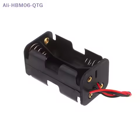[New] Hot！AA Battery Holder 6V for 4 x AA Batteries Black Plastic Storage Box AA Battery Case Dual L