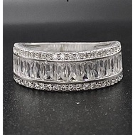 Beautiful luxury stone women's silver ring, size 1.6cm, number 5.5