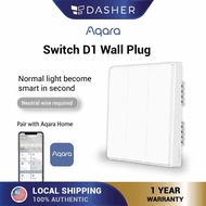 [Ready Stock] XiaoMi Aqara Switch D1 Wall Plug Smart Home "Triple Gang" Zero Fire With Neutral Wire 