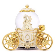 愛情圓舞曲 (金) 水晶球音樂盒 燈光馬車情人節結婚婚禮華麗禮物