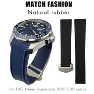 【September】 【Hot seller】 Rubber Watchband 22mm 20mm Silicone Watch Strap Fit for Tag Heuer Aquaracer