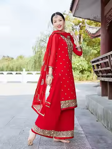 India Pakistan Punjabi Dupattas Daily Suits Woman Blouse Pants Scarf Kurtas Saree Top Katak Sets Wom