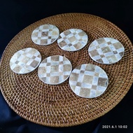 Coaster shell capis/glass coaster/glass coaster shell capiz mosaic 05